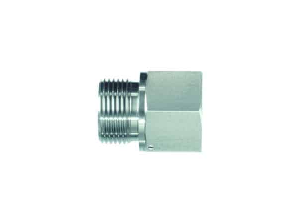 1/2 inch BSPP 60 coned male to 1/2 inch NPT female adapter