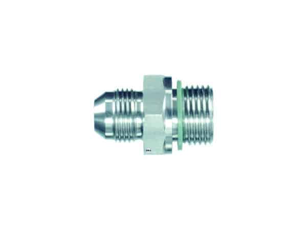 7/16 in-20UNF 37 deg JIC male to 1/4 in BSPP male adapter