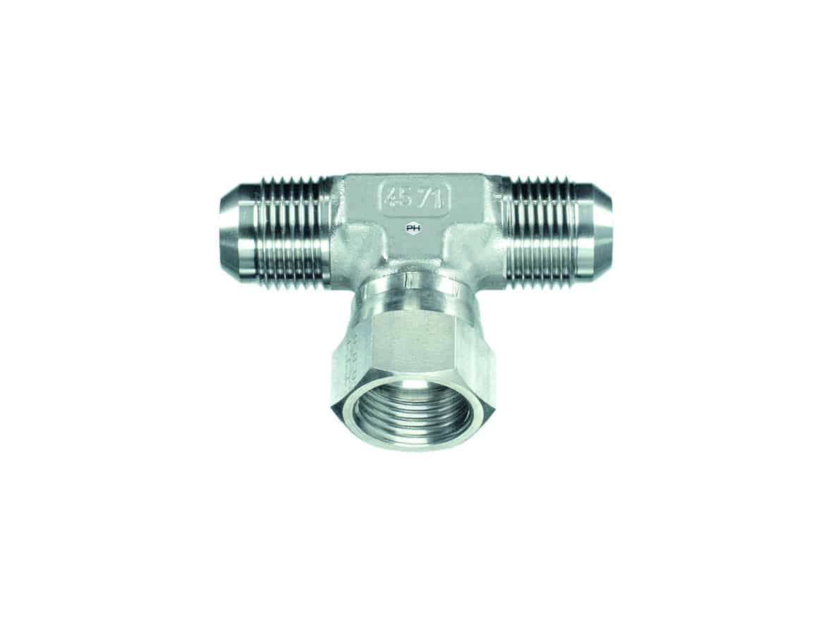 37° flare JIC - Swivel female branch tee