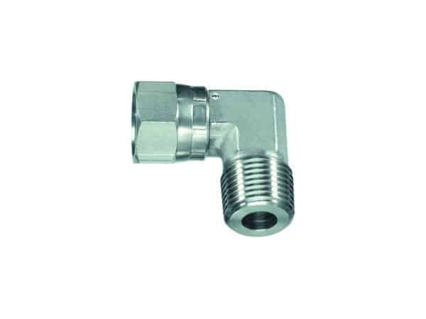 37° flare JIC swivel female to NPT male 90° elbow