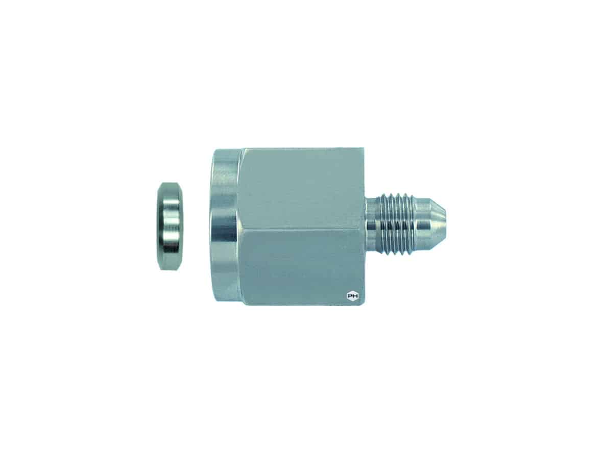 37° flare JIC male to BSPP female pressure gauge connector