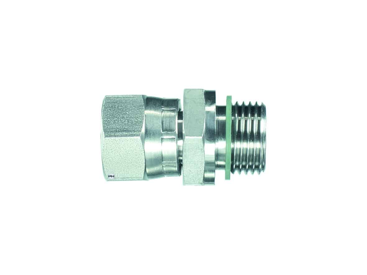 37° flare JIC swivel female to BSPP male
