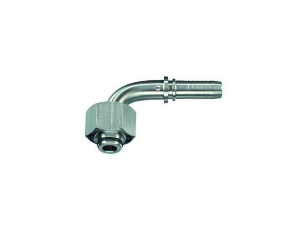 12L metric female to 3/8 inch 90 deg hydraulic hose tail