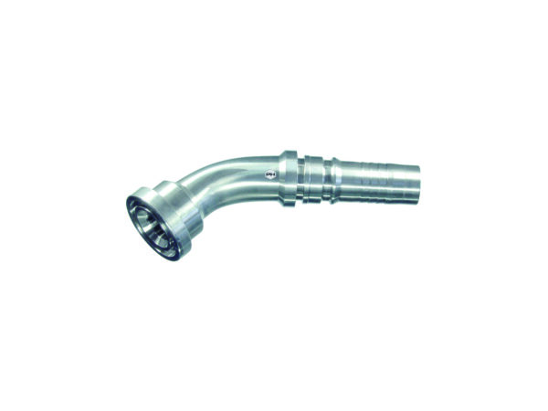 1 1/2 in SAE 3000 to 1 1/2 in 45 deg interlock hose insert