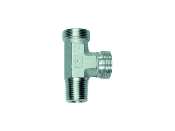 6mm S series to 1/4 inch BSP taper male stud run T body