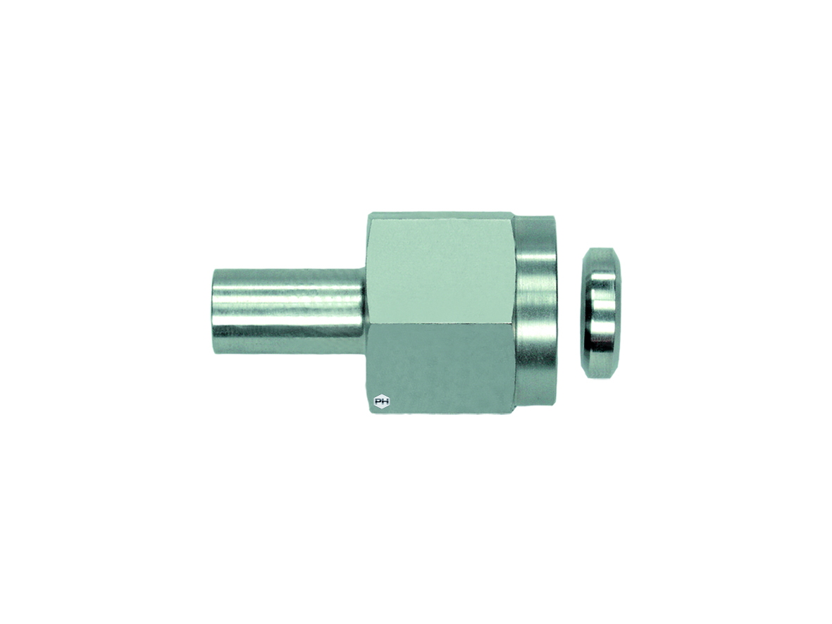 Adjustable BSP parallel female pressure gauge connector - body only
